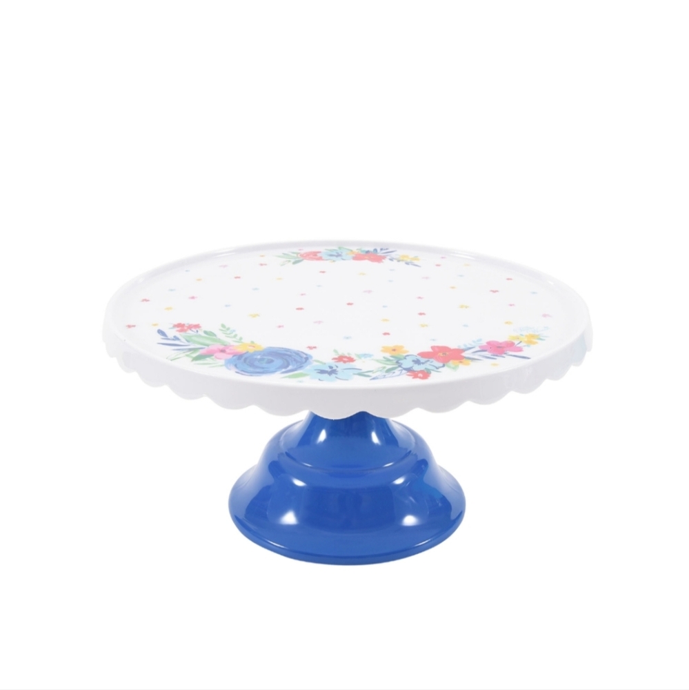 PIONEER WOMAN cake / pie server STAND / PLATE brand new CUPCAKE display MELAMINE - Picture 2 of 4